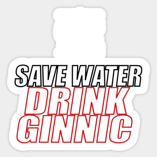 save water drink ginnic Sticker